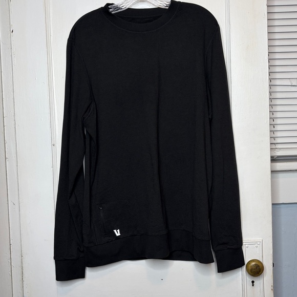 Vuori Ponto Performance Pullover Shirt Long Sleeve DreamKnit Black Sz L - Picture 1 of 7